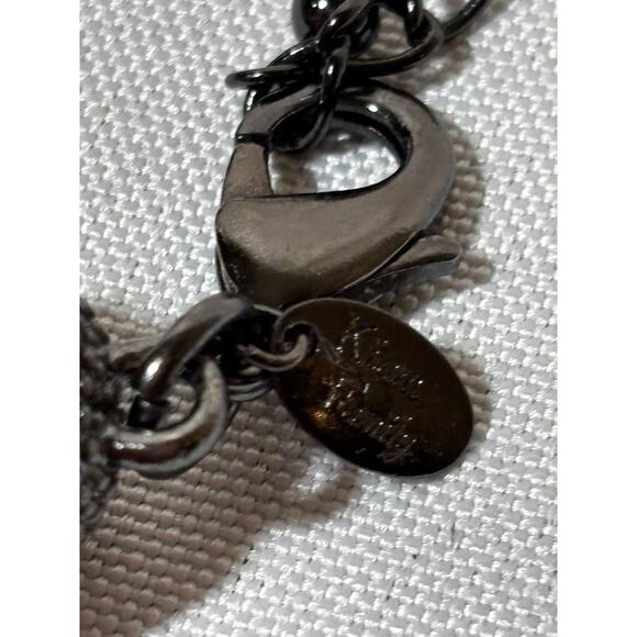 Kiam Family Silver Tone, Chunky Multi Strand Silver & Black Chain Necklace Bold - Picture 5 of 9